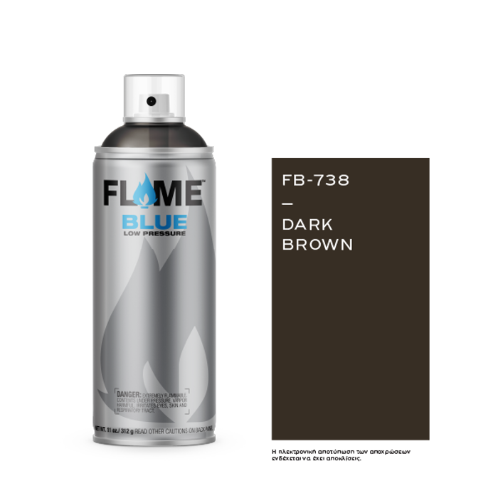 Spray Flame Blue 400ml, Dark Brown